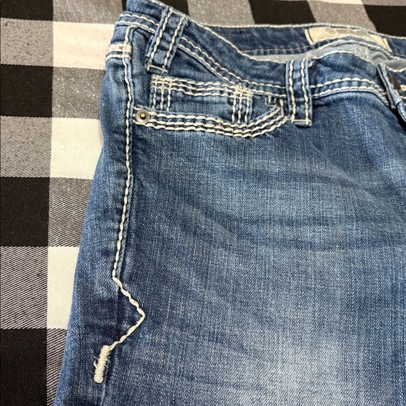 Rock & Roll Denim Mid Rise Trouser Cowgirl Bootcut Flare Jeans 28 x 32 Stretch - Picture 4 of 11